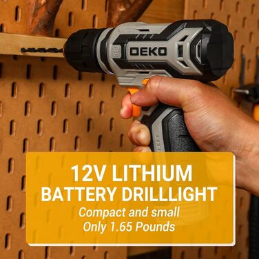 Набір інструментів DEKO 133-частини: акумуляторний дриль-шуруповерт, для ремонту та домашнього майстерства