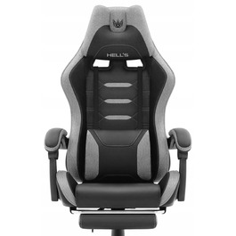 Ігрове крісло HELL'S CHAIR HC-1039 2.0 Black-Grey, тканина