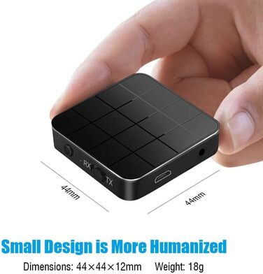 Bluetooth передавач/приймач 2-в-1, адаптер 5.0, HD, низька затримка, для TV, PC, навушників, динаміків, авто радіо (KN321)