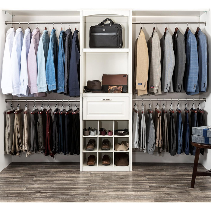 Дерев'яні вішалки Lotus ZOBER - 6 шт. - широкі, з гладкою поверхнею, обертовий гачок, перекладина для штанів, для пальто, курток, штанів та суконь, вінтажний стиль