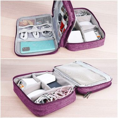 OliviaLiving Electronic Organizer, Jelly Comb Electronic Accessories Cable Organizer Bag Waterproof Travel Cable Storage Bag for Charging Cables Power Bank iPad