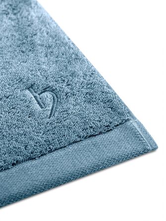 Herzbach Home Towel Set 100% Cotton - Soft & Absorbent - Blue