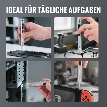 WORKPRO Набір викруток 42-в-1 електричний, для точних ремонтів телефонів, годинників, камер, з 36 бітами S2, магнітною коробкою, зарядкою Type-C