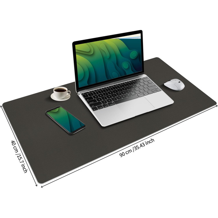 Підкладка під клавіатуру та мишу Sevenpers 80x40 см з PU-шкіри, захист столу, антиковзаюча, для офісу та дому
