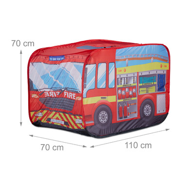 Relaxdays Kids' Firefighter Play Tent