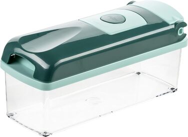 Genius Nicer Dicer Plus (18 частин) - набір для нарізки овочів та фруктів, кухонний інструмент, набір для нарізки кубиками, соломкою, слайсами (смарагдовий)