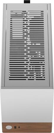 Корпус для ігрового ПК Fractal Design Terra Wood Walnut - mITX, PCIe 4.0, USB Type-C, анодований алюміній (срібло)