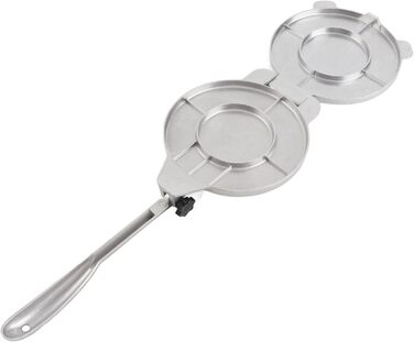 Пресс для тортилій та тако з чавуну Gusseisen (16 см, срібний)