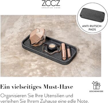 Набір для ванної кімнати ZCCZ 6 предметів: органайзер для зубних щіток, мильниці, косметики, ватних паличок в мармуровому стилі, чорний – сучасний декор для ванної