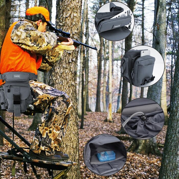 Тактична нагрудна сумка Jueachy на ногу, водонепроникна, для мотоциклів, риболовлі, кемпінгу (сіра)