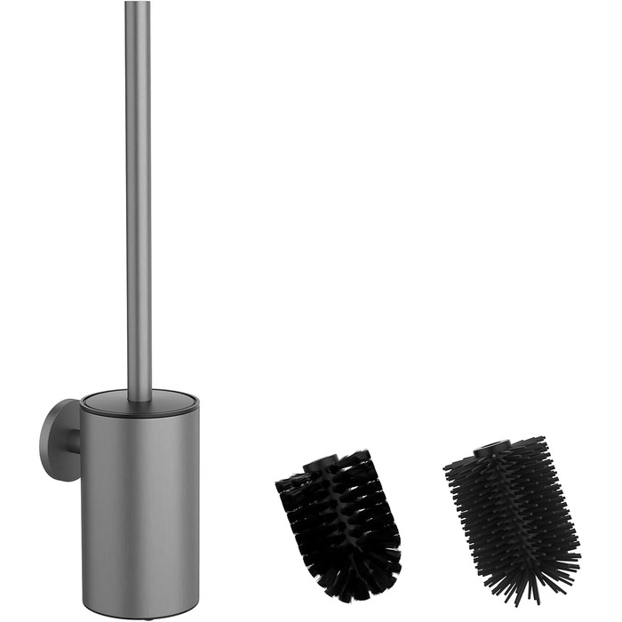 Набір для чищення унітазу з нержавіючої сталі 304, комплект з 2 насадками (круглі сірі)