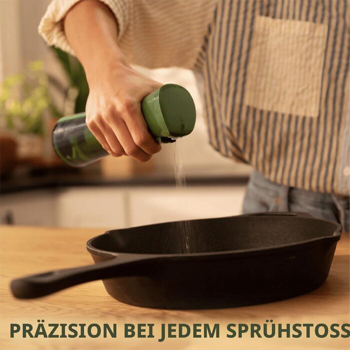 Спрей для олії FLAIROSOL Olivia, 2 шт., зелене скло, 200 мл - розпилювач для кухні, фритюрниці, салату, BBQ з контролем порцій