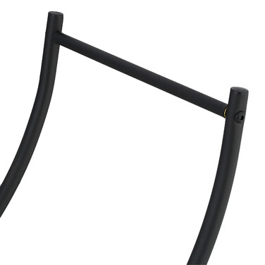 Relaxdays Black Metal Firewood Basket