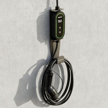 Кабель для зарядки електромобілів ABSINA Typ 2 Schuko, 3.7kW, 16A, IP67, 6.4м (з кріпленням для стіни)