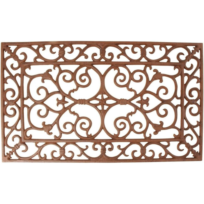 Антикварний чавунний килимок Esschert Design, прямокутний, 58×34 см, червоний, для вулиці та дому