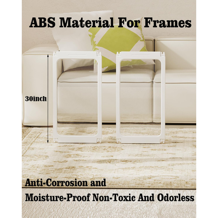 Льотний загін для цуценят у приміщенні: стабільний прозорий акрил, 10 панелей, 76,2 см, легка збірка, універсальний для собак, котів, кроликів