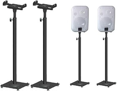 Підставка для колонок Drall BS16B (2 шт.) - металеві стійки для акустики, регульована висота, з кабелепроводом, чорний колір