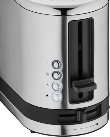 WMF Kitchenminis Long Slot Toaster with Roll Attachment, 2 Slices, XXL, Bagel Function, 7 Browning Levels, 900W, Toaster Stainless Steel Matte