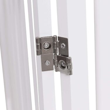 Захисний бар'єр для собак COSTWAY 89 см, 4 панелі, дерев'яний, дитячий, розкладний, захист від сходів, гнучкий, білий