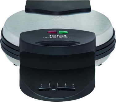 Tefal Heart Waffle Maker WM310D | Makes waffles in heart shape | Variable temperature control for desired browning | Non-stick plates | Batter collection tray | Black | 1000 W