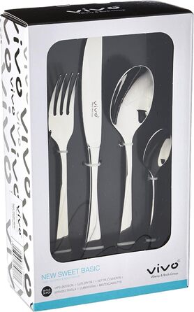 vivo by Villeroy & Boch New Sweet Basic Cutlery Set, 30 Pieces
