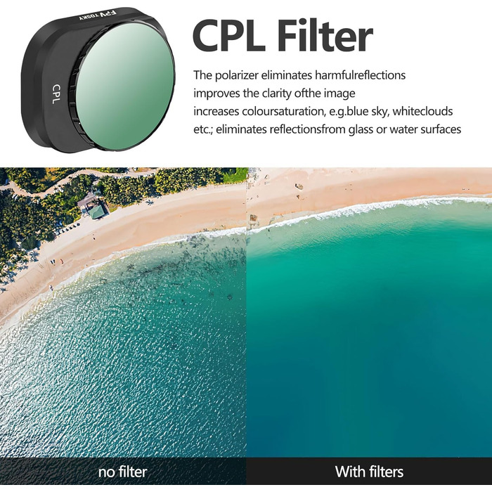 Набір ND фільтрів для DJI Mini 4 Pro | FPVtosky Mini 4 Pro | CPL, ND16, ND32, ND64, ND128, ND256