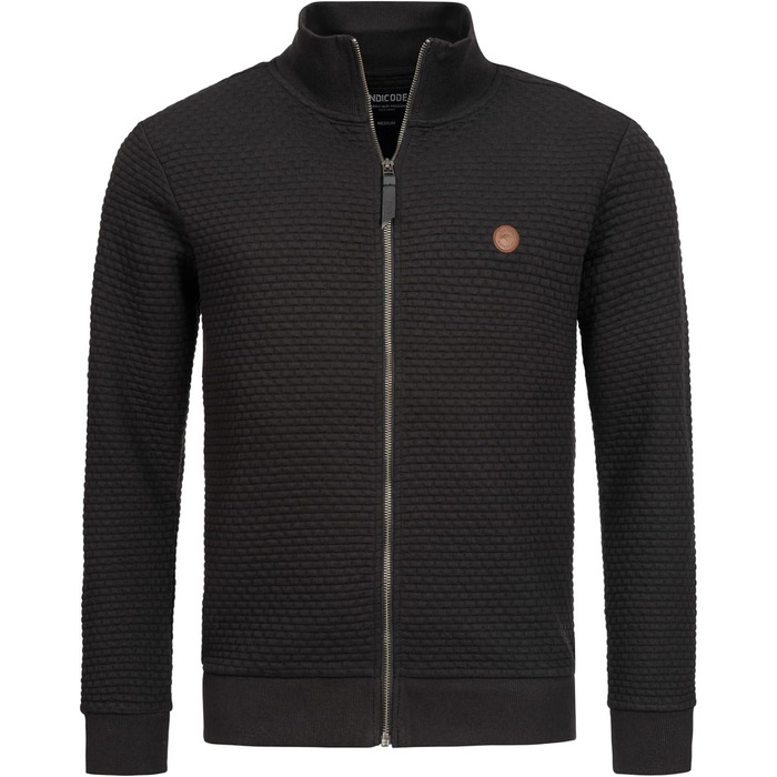 Світшот Indicode для чоловіків з високим коміром | Кардиган/світшот чоловічий (XXL, Чорний)