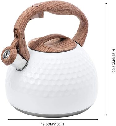 Електричний чайник 2.8л з дерев'яною ручкою, Induktion, Gas, Camping, нержавіюча сталь, зелений, білий, синій, ретро, універсальний