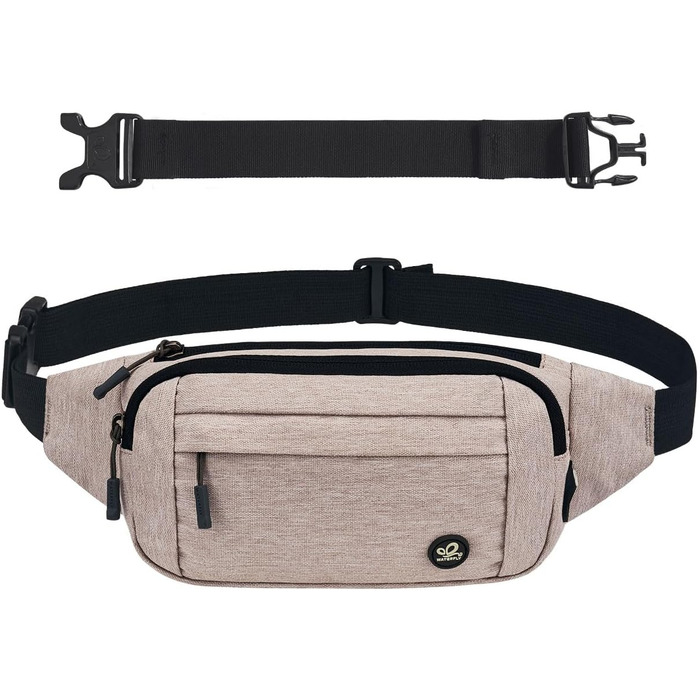 Водонепроникна поясна сумка Waterfly: чоловіча/жіноча, для спорту, подорожей, прогулянок з собакою. Beige