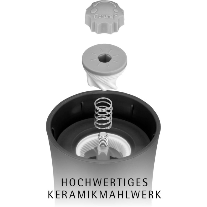 Набір для мелення солі та перцю WMF Trend (2 шт.), сірий, 14 см