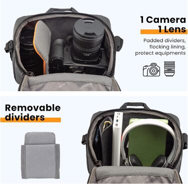 Чохол для камери TARION: водонепроникний, для DSLR та системних камер, з відділеннями для аксесуарів, чорний