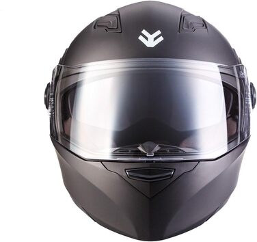 Мотошолом ARMOR HELMETS AF-77 матовий чорний, інтеграл, повнолицевий, для мотоцикла, скутера, спортбайка, ECE 22.05, сонцезахисний візор, швидкознімний замок, розмір L (59-60 см)