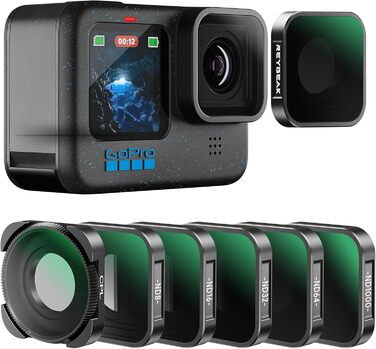 Фільтри ND/CPL для GoPro Hero 12/11/10/9 Black (6 шт.): ND8, ND16, ND32, ND64, ND1000, CPL. Аксесуари для екшн-камери
