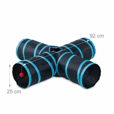 Relaxdays Collapsible Cat Tunnel - 4 Ways