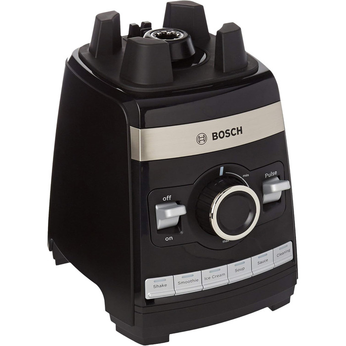 Bosch Stand Mixer VitaBoost MMBH6P6B, 6-Blade Stainless Steel Blades, 2.5L Tritan Mixing Container, Pusher, 6 Automatic Programs, Recipe Book, BPA-Free, Easy Cleaning, 45,000 RPM, 1600 W, black