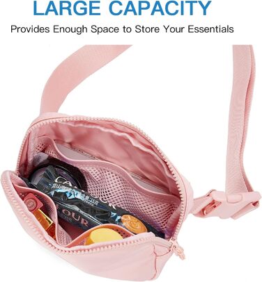 Жіноча/Чоловіча поясна сумка Telena, поясна сумка на стегно, спортивна сумка, сумка через плече, кросбоді, з регульованим ремінцем, бежева (A-rosa)