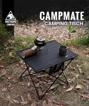 OneTigris CAMPMATE Стіл для кемпінгу складний, легкий, на 30 кг, чорний