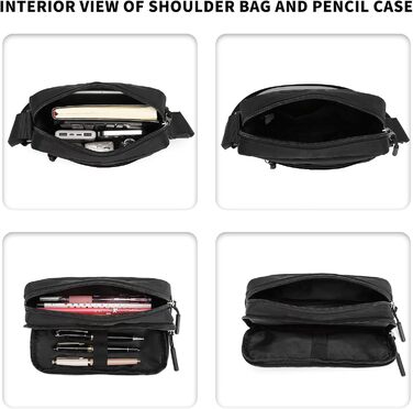 KONO Рюкзак для школи 3-в-1, Набір: рюкзак, сумка через плече, пенал, для ноутбука 15.6