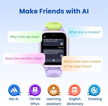 Дитячий розумний годинник LAGENIO K9 4G з GPS, AMOLED, 1.78