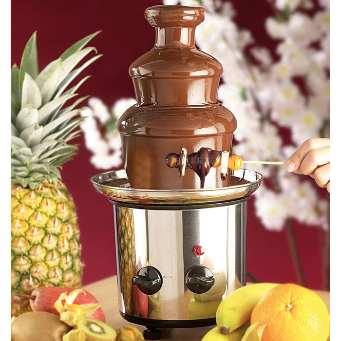 Шоколадний фонтан Rosenstein & Söhne з нержавіючої сталі, 250 Вт