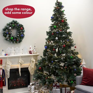 50 прикрас на ялинку Twiddlers - Різні розміри та покриття (6см, 4см, 3см) - Матові, блискучі, з глітером - для ялинкової прикраси