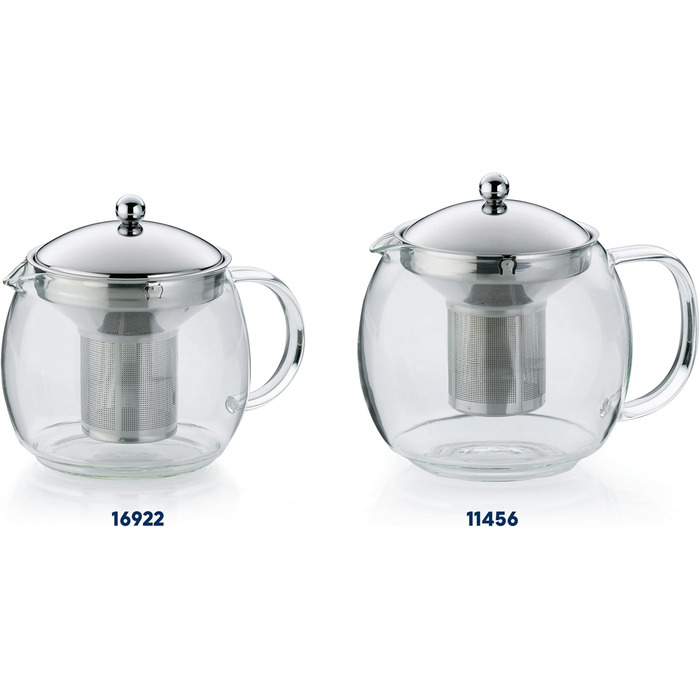 Kela 16922 Glass Teapot with Stainless Steel Infuser (1.5 L, Cylon)