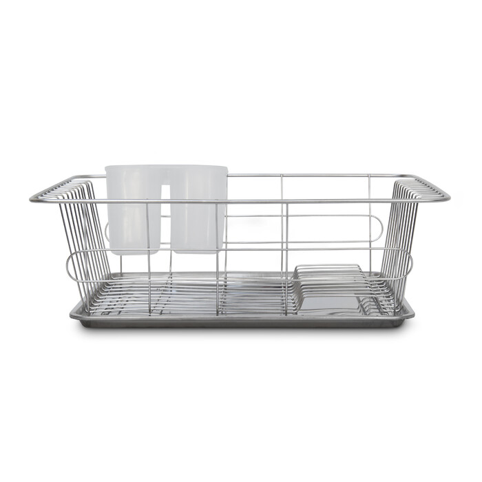 Relaxdays Dish Drainer with Cutlery Basket L