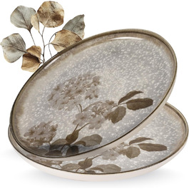 Набір посуду Moritz & Moritz BLOSSOM для 6 осіб (24 предмети) - Сучасний сервіз з ігровим дизайном, легкий у догляді, включає тарілки, миски та чашки. Сервіз з великими тарілками (2 шт.)