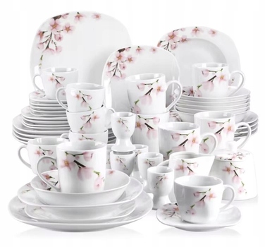 Обідній сервіз VEWEET ANNIE, порцеляновий набір на 12 осіб, 100 предметів