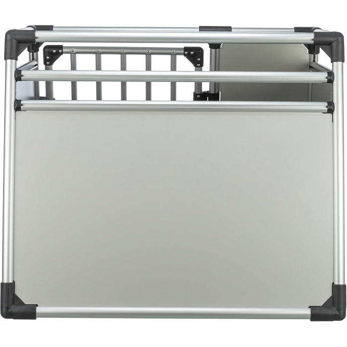 Тріксі Транспортний бокс для собак з алюмінію, розмір M–L, 60x65x86 см - стабільний, тихий, з безпечним замком та неслизьким килимком