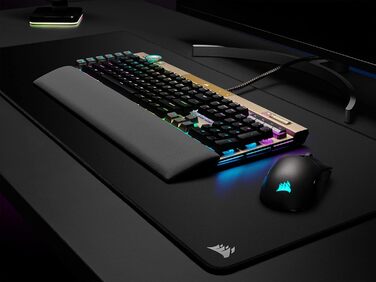 Механічна ігрова клавіатура Corsair K100 RGB Midnight Gold з перемикачами Cherry MX Low Profile, Bluetooth, сумісна з iCUE, QWERTZ DE, чорна