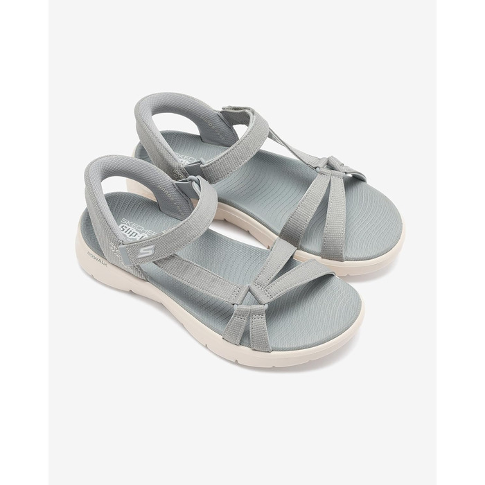 Сандалі жіночі Skechers Go Walk Flex Illuminate Hands Free Slip-ins сірі (39 EU)