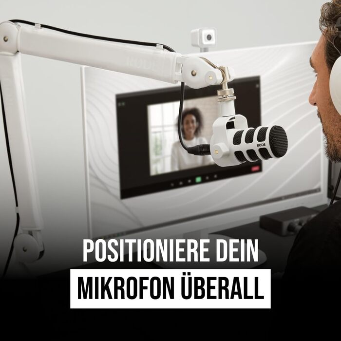 Шарнірний штатив RØDE для студійних мікрофонів (PSA1+, білий)