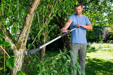 Секатор Gardena SlimCut для гілок, довгий байпасний, для обрізки густих кущів і чагарників, з 2-ступеневим механізмом, EasyCut (12010-20)